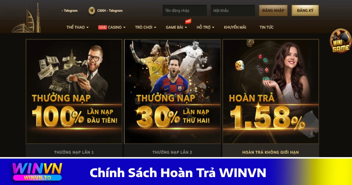 Chính Sách Hoàn Trả WinVN – Hoàn Tiền Mỗi Ngày, Nhận Lại Cực Nhanh 1 Chính Sách Hoàn Trả WINVN & Điều Kiện Cần Nắm Rõ