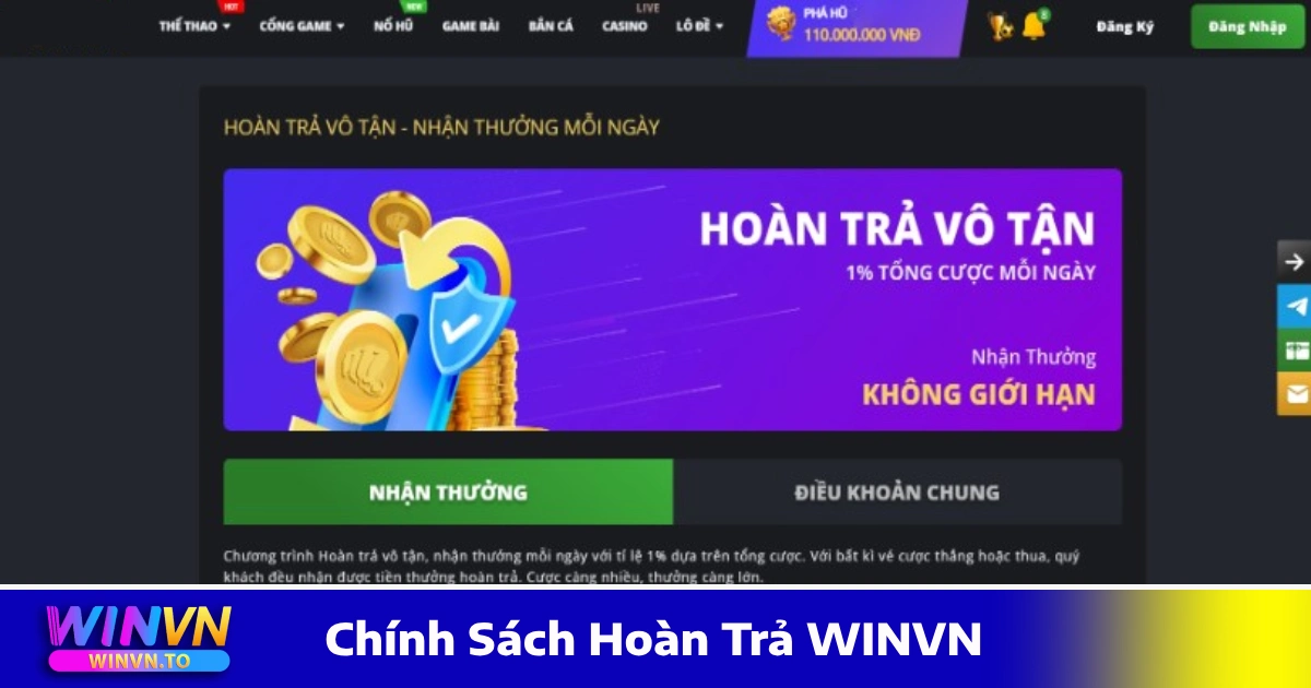 Chính Sách Hoàn Trả WinVN – Hoàn Tiền Mỗi Ngày, Nhận Lại Cực Nhanh 2 Hoàn tiền cho cược thể thao – Cách nhận hoàn vốn